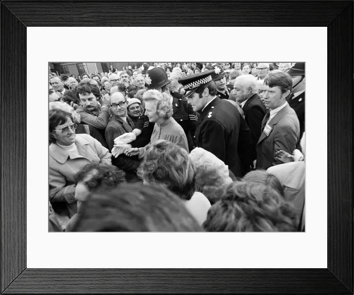 Framed Print : Conservative Party leader Margaret Thatcher at the party conference at Winter Gardens Framed Print : Conservative Party leader Margaret Thatcher at the party conference at Winter Gardens