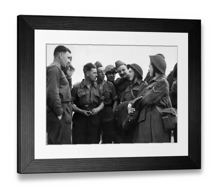 Framed Print : Allied troops proceed inland into Northern France on the mission to liberate France Framed Print : Allied troops proceed inland into Northern France on the mission to liberate France