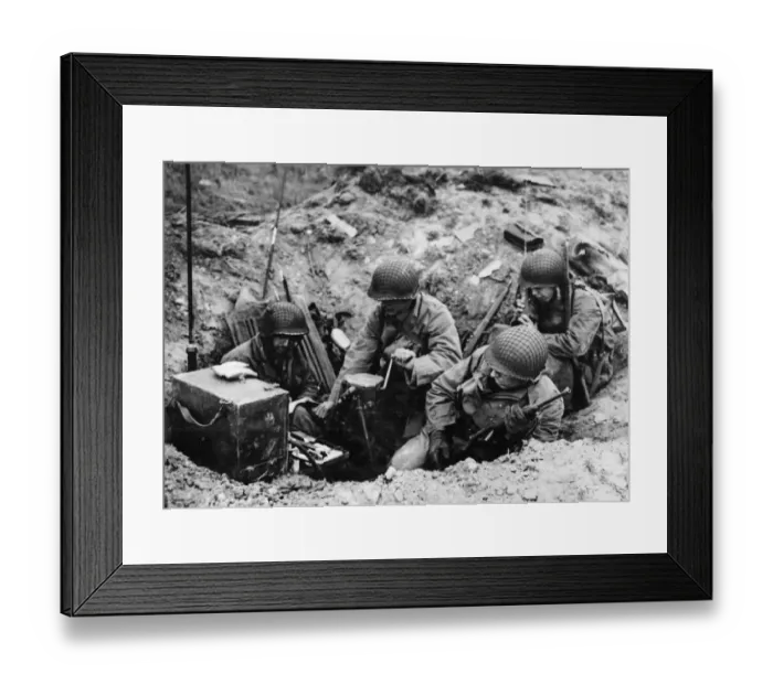 Framed Print : Allied troops proceed inland into Northern France on the mission to liberate France Framed Print : Allied troops proceed inland into Northern France on the mission to liberate France