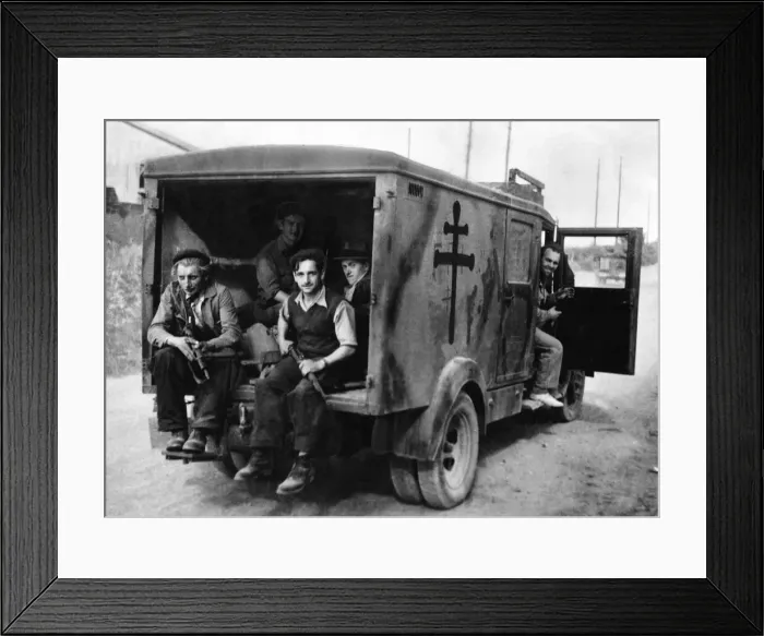 Framed Print : A section of the Maquis, a rural guerrilla band of French Resistance fighters during