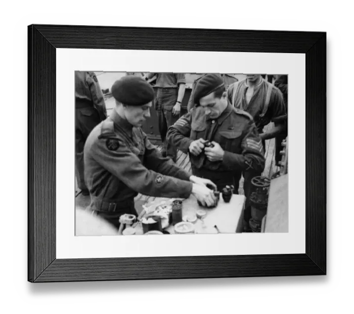 Framed Print : Allied troops proceed inland into Northern France on the mission to liberate France Framed Print : Allied troops proceed inland into Northern France on the mission to liberate France