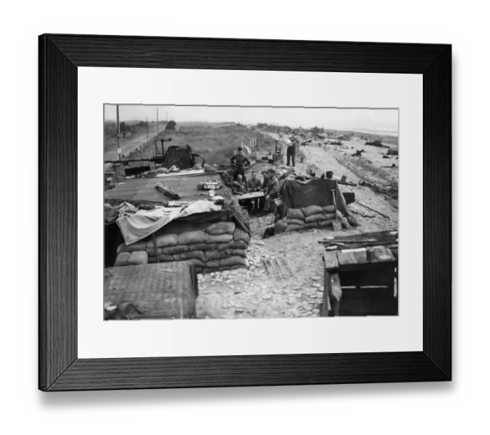 Framed Print : Allied troops proceed inland into Northern France on the mission to liberate France