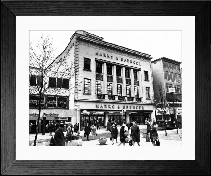 Framed Print : Marks & Spencer, High Street, Birmingham. 22nd February 1983 Framed Print : Marks & Spencer, High Street, Birmingham. 22nd February 1983