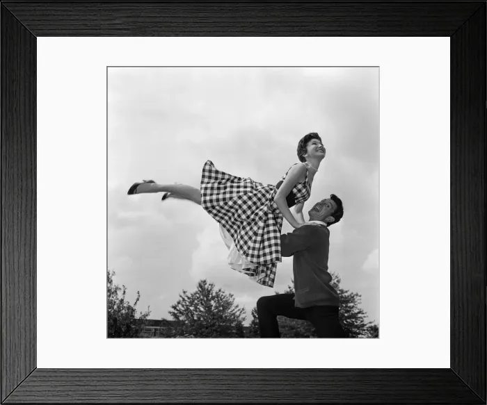 Framed Print : Lionel Blair and his sister Joyce flying high in a routine rehearsal. 21st July 1959 Framed Print : Lionel Blair and his sister Joyce flying high in a routine rehearsal. 21st July 1959