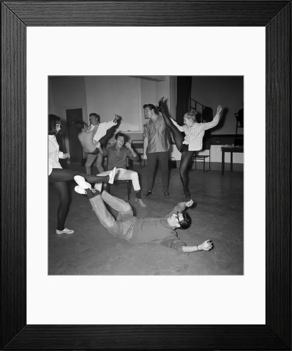Framed Print : Cliff Richard and the Shadows - and partners -rehearse for a new sixteen week show