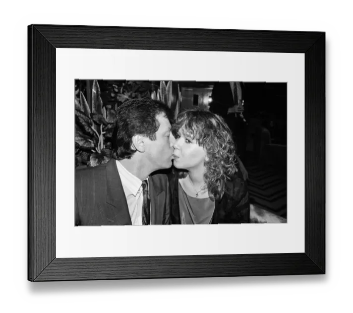 Framed Print : EastEnders stars Leslie Grantham and Susan Tully attend the opening of Paradise Lost