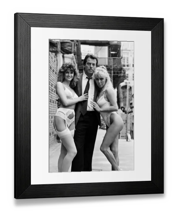 Framed Print : EastEnders star Leslie Grantham opens a new fashion showroom in London
