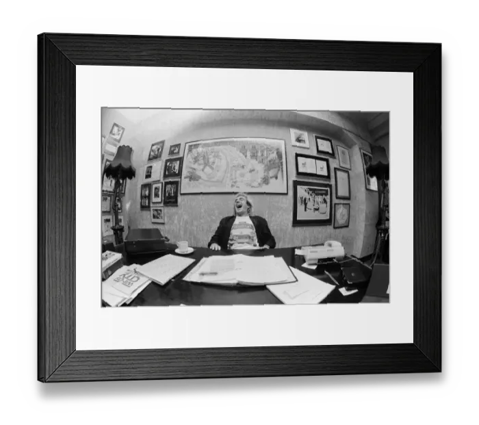 Framed Print : Peter Stringfellow, owner of Cinderellas in Leeds in the 1970s Framed Print : Peter Stringfellow, owner of Cinderellas in Leeds in the 1970s