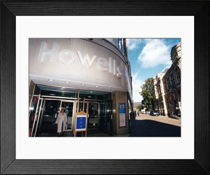 Framed Print : Howells department store in Cardiff, Wales. October 1996 Framed Print : Howells department store in Cardiff, Wales. October 1996