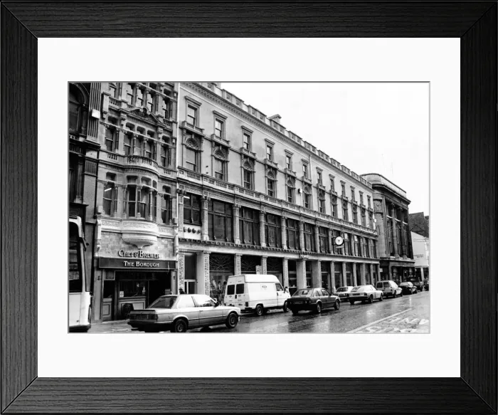 Framed Print : Howells department store pictured with its refurbished frontage. November 1987 Framed Print : Howells department store pictured with its refurbished frontage. November 1987