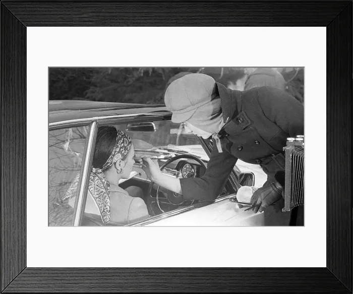 Framed Print : Filming of Subterfuge in Westcott, Dorking, in January 1968 Framed Print : Filming of Subterfuge in Westcott, Dorking, in January 1968