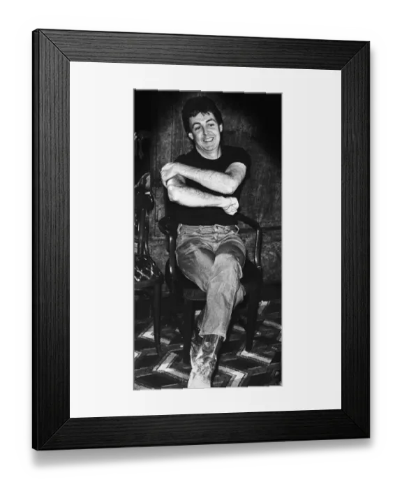 Framed Print : Former Beatles singer and bass guitarist Paul McCartney. September 1983