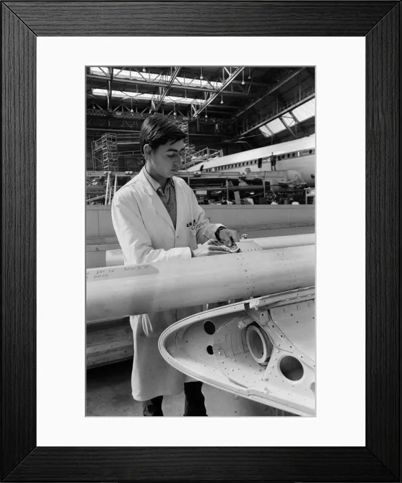 Framed Print : General scenes at the British Aircraft Corporation works at Brooklands in Weybridge Framed Print : General scenes at the British Aircraft Corporation works at Brooklands in Weybridge