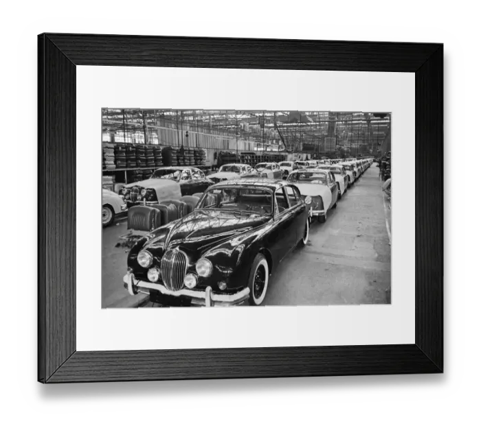 Framed Print : General scenes showing the new Jaguar cars coming off the production line at the plant