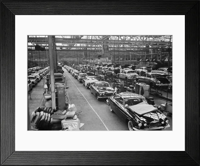 Framed Print : General scenes showing the new Jaguar cars coming off the production line at the plant