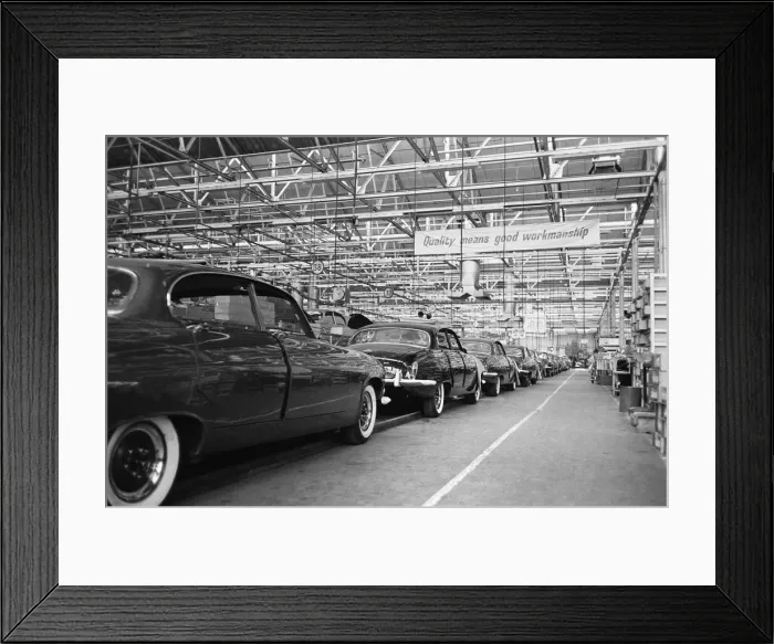 Framed Print : General scenes showing the new Jaguar cars coming off the production line at the plant
