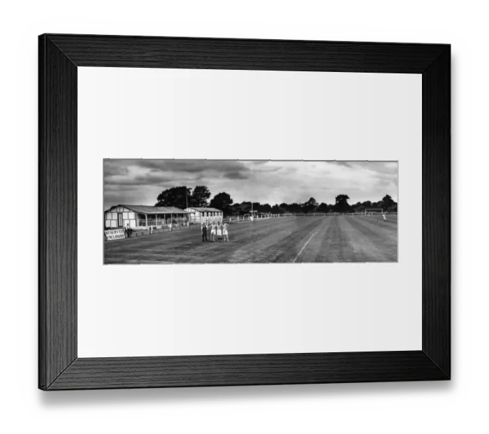 Framed Print : Shirley Town FC, Church Road, Solihull, West Midlands, England, Tuesday 27th August 1935