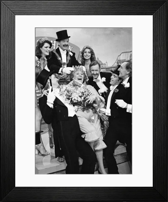 Framed Print : Peggy Mount takes the part of a bathing beauty contestant in