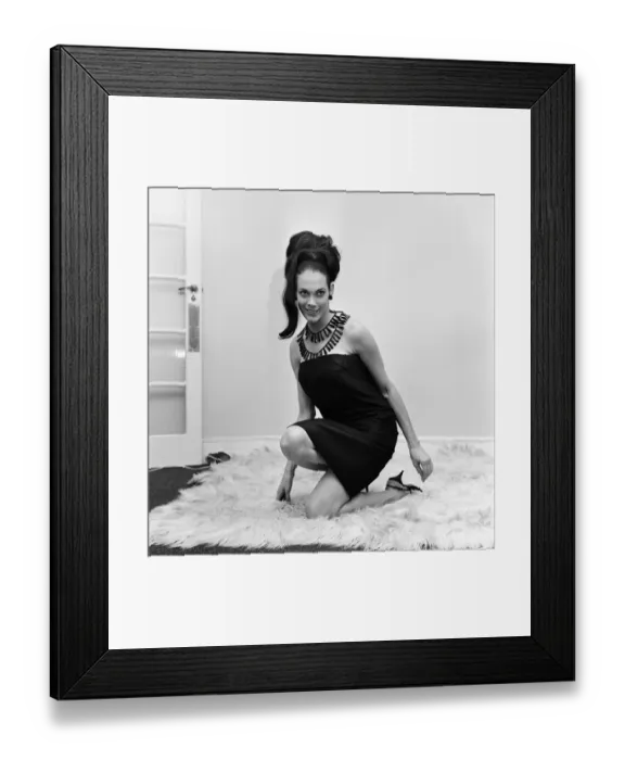 Framed Print : 23-year-old Martine Beswick leaves London tonight for Rio where she will attend the Rio
