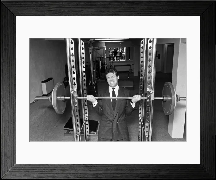 Framed Print : EastEnders star Leslie Grantham opens a new health centre, The Crystal Rooms, at Tring Framed Print : EastEnders star Leslie Grantham opens a new health centre, The Crystal Rooms, at Tring