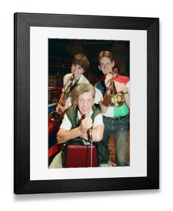 Framed Print : Georgie Fame at Birmingham Town Hall with kids from the Birmingham Schools Jazz Orchestra Framed Print : Georgie Fame at Birmingham Town Hall with kids from the Birmingham Schools Jazz Orchestra