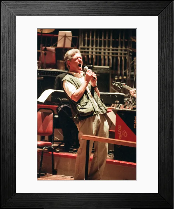 Framed Print : Georgie Fame at Birmingham Town Hall with kids from the Birmingham Schools Jazz Orchestra Framed Print : Georgie Fame at Birmingham Town Hall with kids from the Birmingham Schools Jazz Orchestra