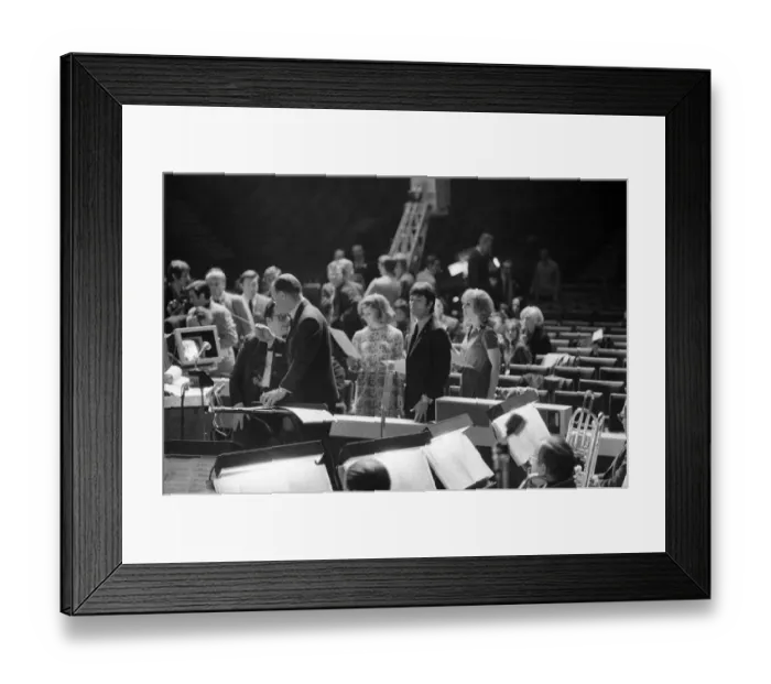 Framed Print : Eurovision Song Contest rehearsals at Albert Hall, London