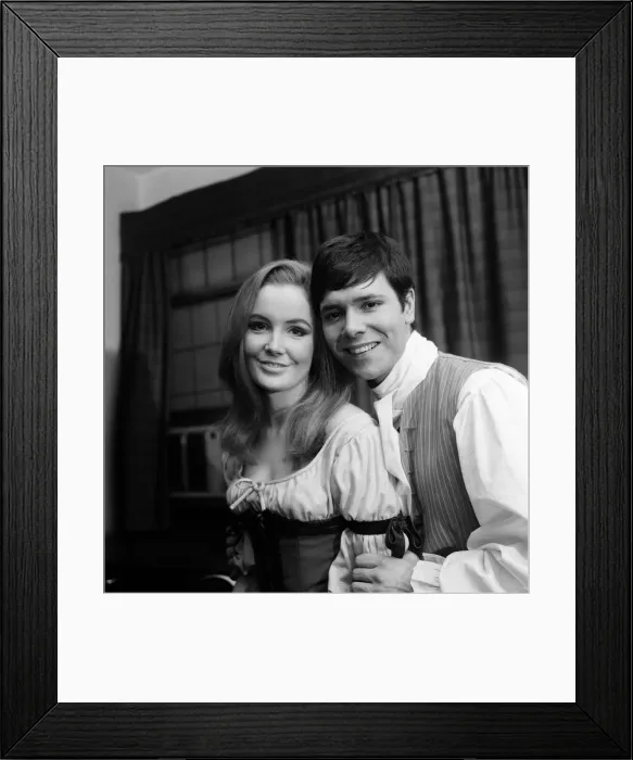Framed Print : Cliff Richard and Pippa Steel (18 year old cousin of Hayley Mills Framed Print : Cliff Richard and Pippa Steel (18 year old cousin of Hayley Mills