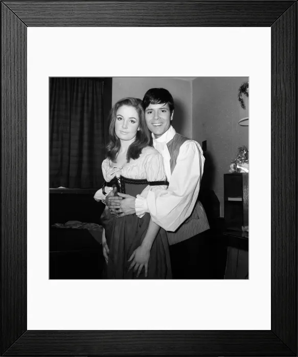 Framed Print : Cliff Richard and Pippa Steel (18 year old cousin of Hayley Mills Framed Print : Cliff Richard and Pippa Steel (18 year old cousin of Hayley Mills