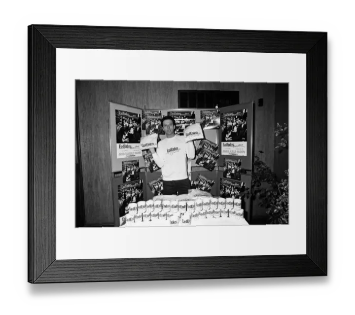 Framed Print : Dirty Den aka Leslie Grantham, landlord of the Queen Victoria had a part time Framed Print : Dirty Den aka Leslie Grantham, landlord of the Queen Victoria had a part time