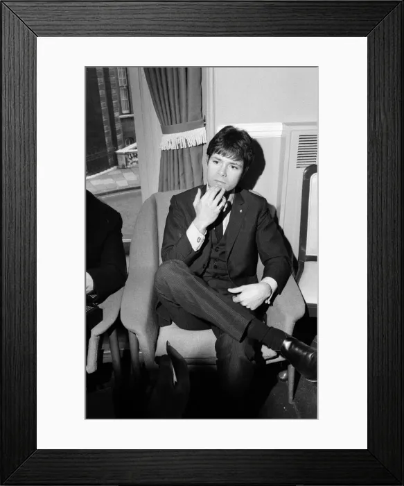 Framed Print : Cliff Richard gives a press conference during Eurovision Song Contest rehearsals
