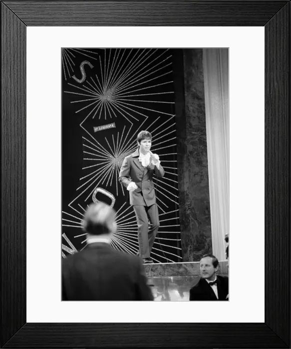 Framed Print : Cliff Richard sings for the United Kingdom at the Eurovision Song Contest finals Framed Print : Cliff Richard sings for the United Kingdom at the Eurovision Song Contest finals