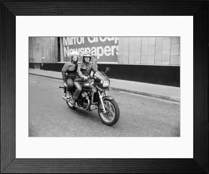 Framed Print : Daily Mirror Assistant Editor Anne Robinson goes biking