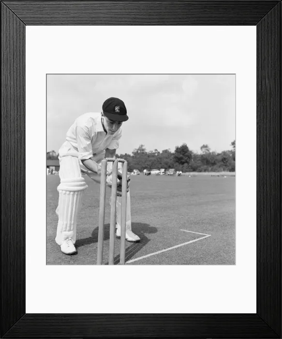 Framed Print : Jimmy Greaves, Chelsea Football Striker, enjoys playing a game for Chelsea Cricket XI