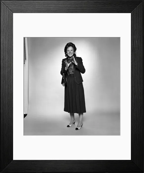 Framed Print : Daily Mirror journalist Anne Robinson impersonates Mrs Thatcher. 30th September 1982
