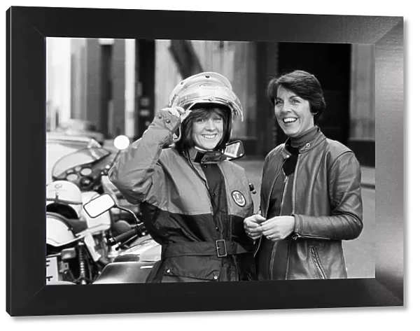 Daily Mirror Assistant Editor Anne Robinson (left) goes 'biking'