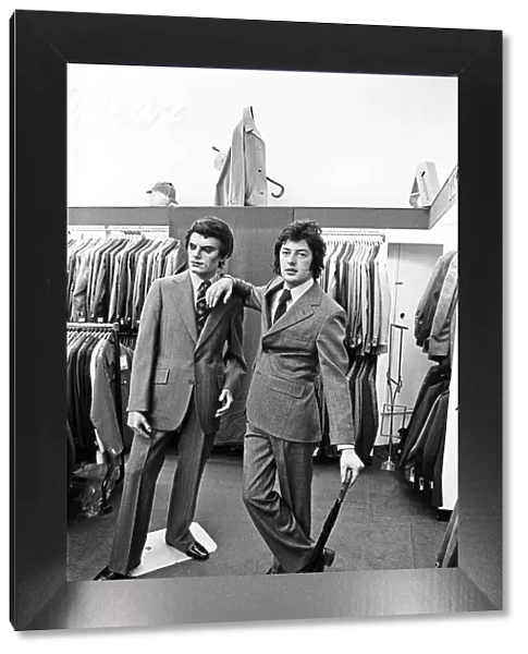 £100 suit at the Binns shop in Middlesbrough. 1975