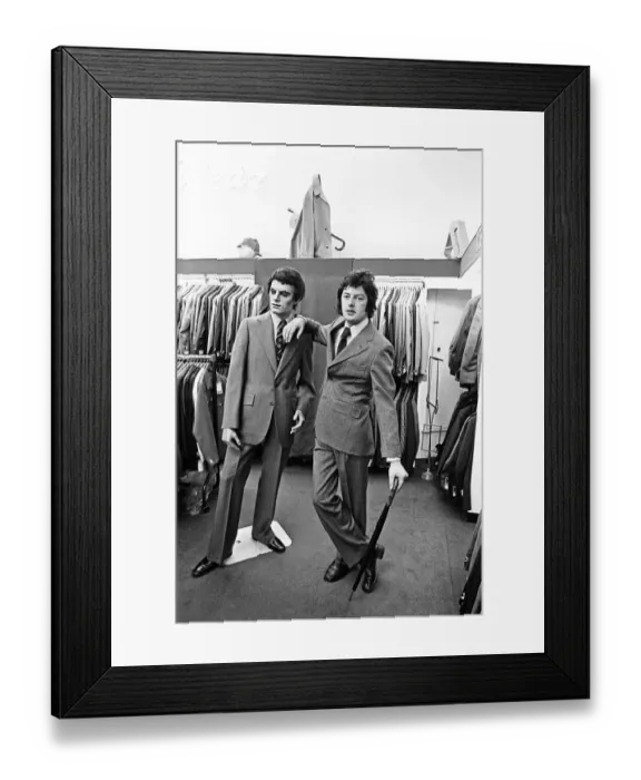Framed Print : £100 suit at the Binns shop in Middlesbrough. 1975