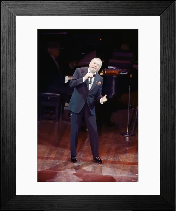 Framed Print : Frank Sinatra singer in concert. 21st April 1989