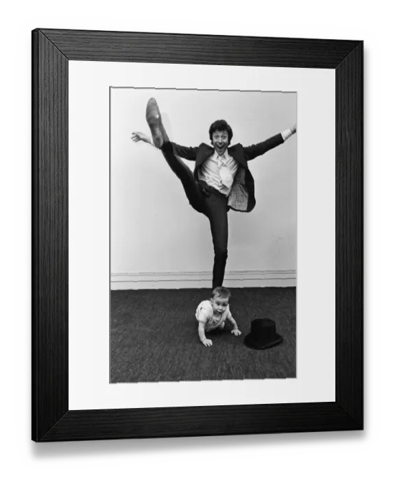 Framed Print : Lionel Blair giving dancing tuition to his 10-month-old son Daniel. 23rd June 1969 Framed Print : Lionel Blair giving dancing tuition to his 10-month-old son Daniel. 23rd June 1969