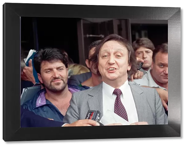 Comedian Ken Dodd after being acquitted of tax evasion charges. Liverpool Crown Court