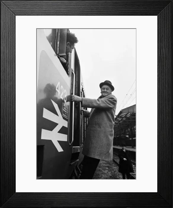 Framed Print : Burnley FC fans enjoy the mobile disco on board the soccer special