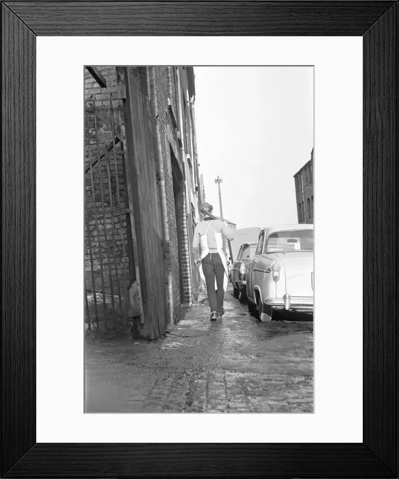 Framed Print : Gunsmith taking a pair of shotguns to the Gun Barrel Proof House Framed Print : Gunsmith taking a pair of shotguns to the Gun Barrel Proof House