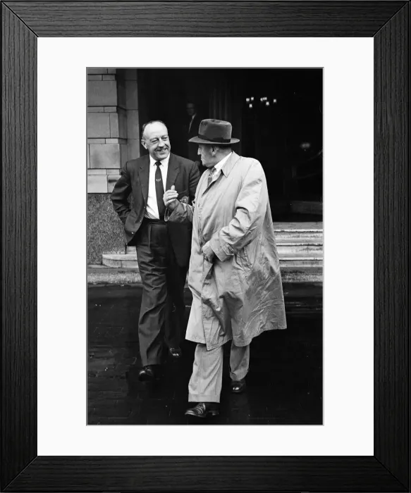 Framed Print : Bob Lord (right), Chairman of Burnley Football Club, was up before the football league Framed Print : Bob Lord (right), Chairman of Burnley Football Club, was up before the football league