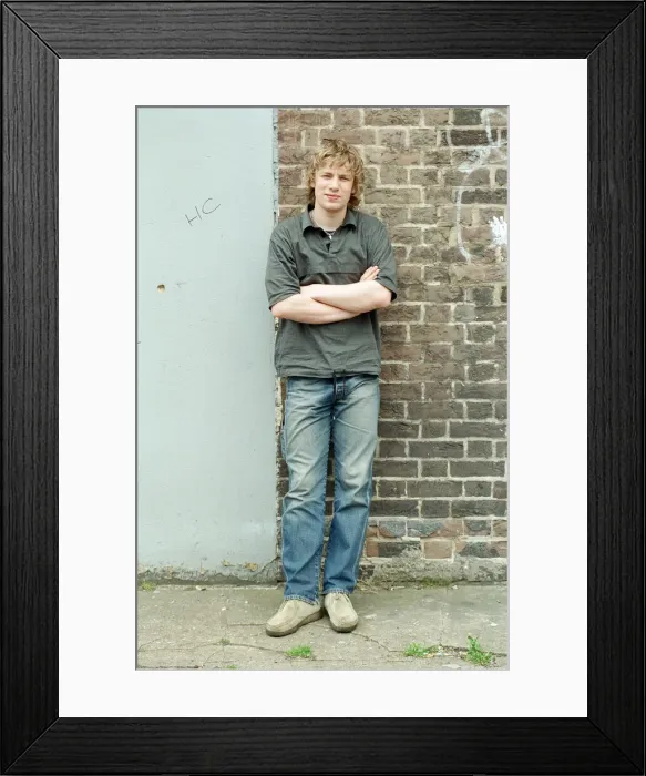 Framed Print : Jamie Oliver, television chef pictured in London in June 1999