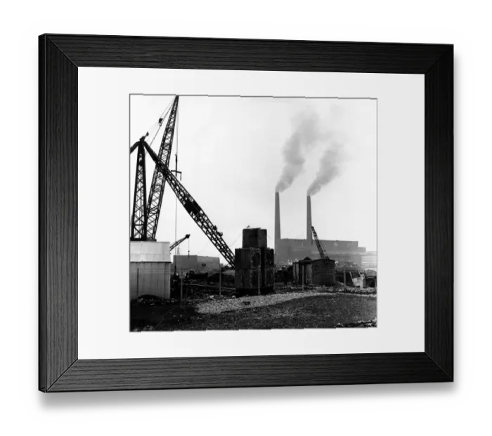 Framed Print : The scene on the site of the new Aberthaw B Power Station Framed Print : The scene on the site of the new Aberthaw B Power Station