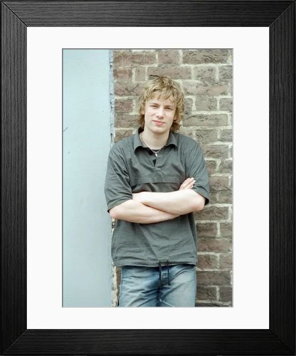 Framed Print : Jamie Oliver, television chef pictured in London in June 1999 Framed Print : Jamie Oliver, television chef pictured in London in June 1999