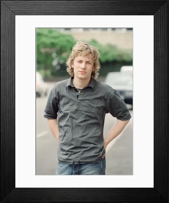 Framed Print : Jamie Oliver, television chef pictured in London in June 1999 Framed Print : Jamie Oliver, television chef pictured in London in June 1999