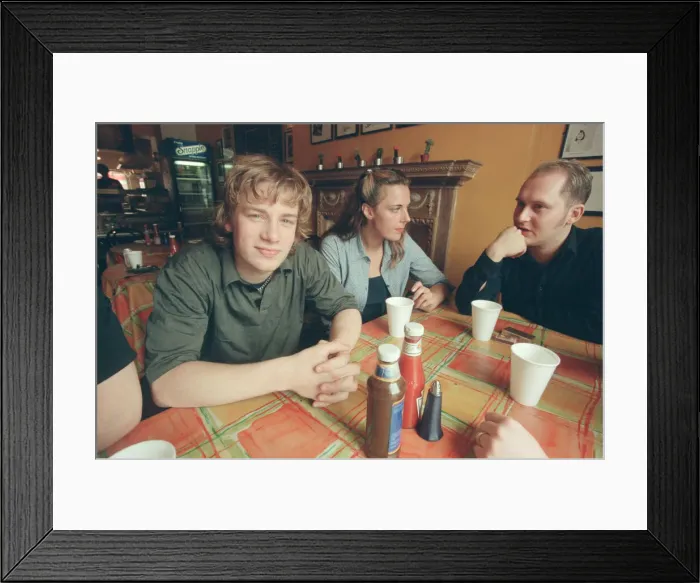 Framed Print : Jamie Oliver, television chef pictured in London in June 1999