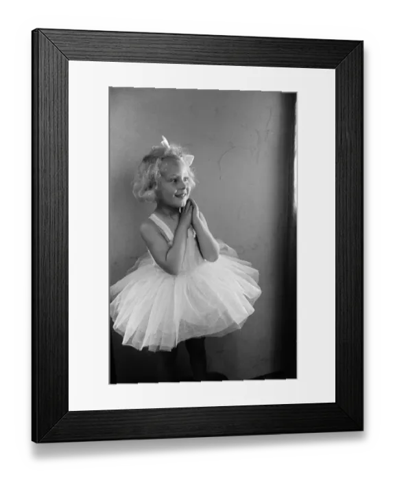 Framed Print : Ella Edwards wearing a ballet dress. September 1941 Framed Print : Ella Edwards wearing a ballet dress. September 1941